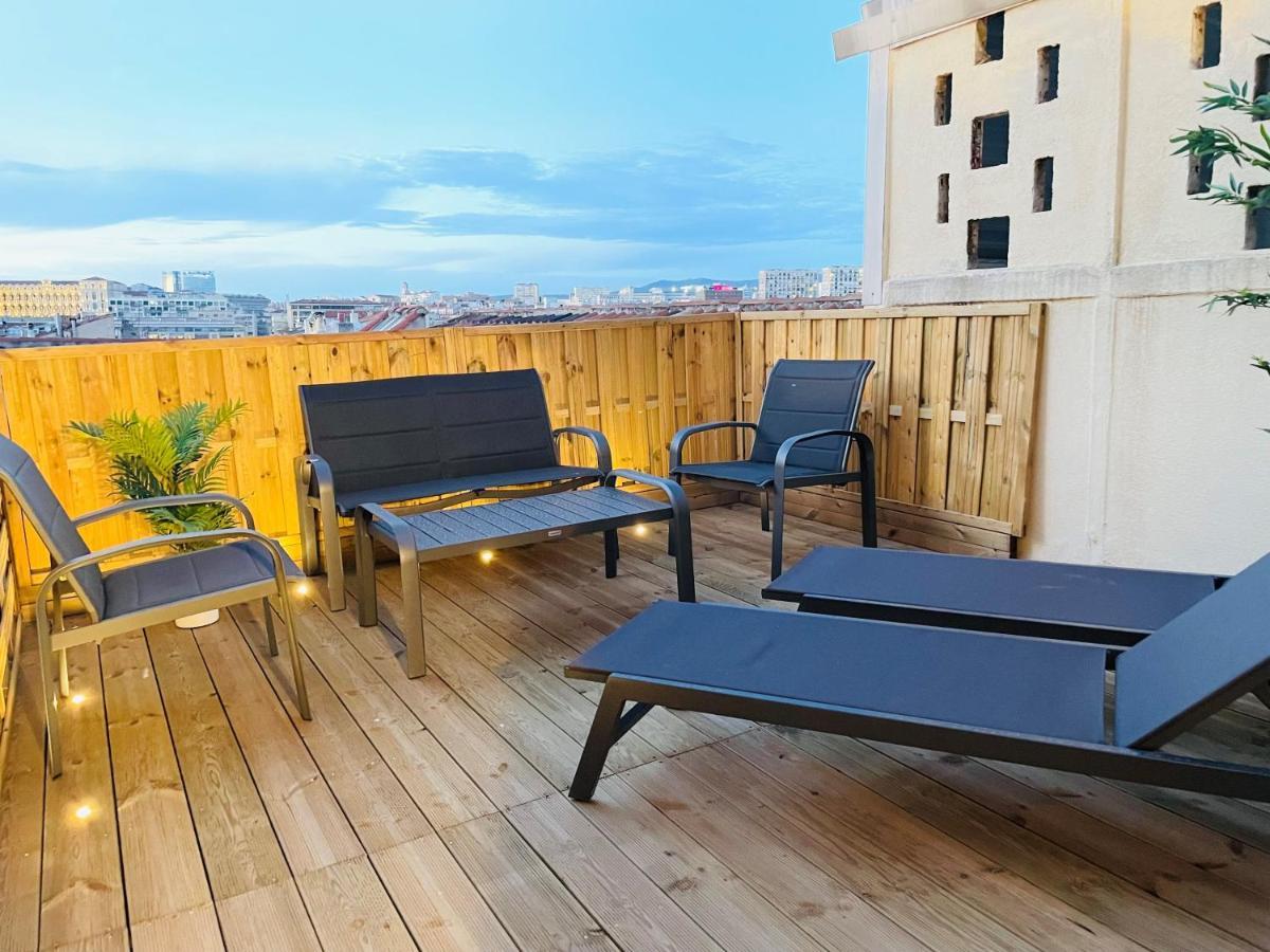 Honore - Rooftop Avec Vue - Appartement T3 Atypique Centre Ville Vieux Port Proche Opera 马赛 外观 照片